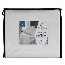 JUEGO DE SÁBANAS ESSENTIAL LISO BLANCO 120 cm.