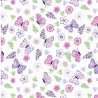 Micro Fibra Estampado Mariposa Corazón Morado Lila