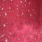 Organza Estrellas Liso Rosa Fiusha