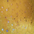 Organza Estrellas Liso Amarillo Canario