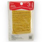 Galón Metálico de 3 m Oro Fl9161