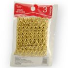 Galón Metálico de 3 m Oro Fl8366