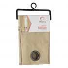 Cortina Microfibra Embozado Hojas Beige