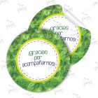 Stickers Para Fiestas Gracias Verde