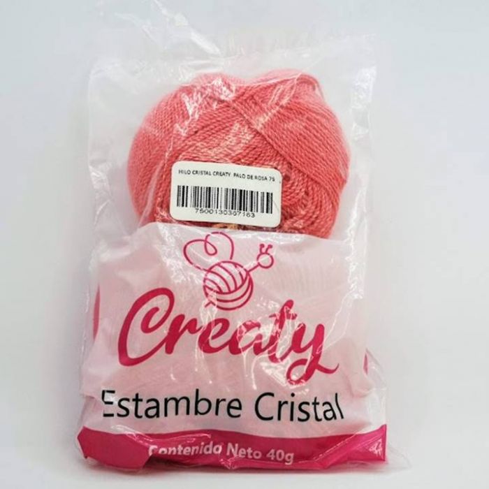 Estambre Creaty Cristal #75 Palo De Rosa