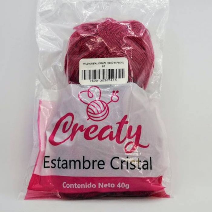 Estambre Creaty Cristal #75 Palo De Rosa