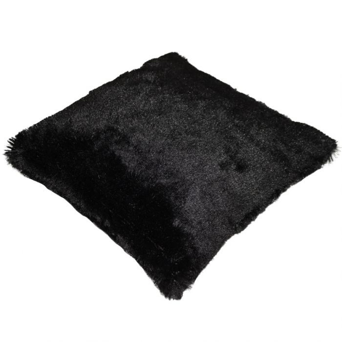 Set de 5 almohadones decorativos NEGRO con 1 pelo largo N2 - Tienda Clic