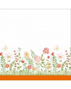 Cortina Tergal Zurich Flor Tallo Naranja