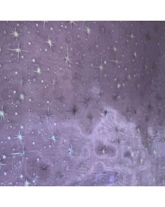 Organza Estrellas Liso Morado Lila