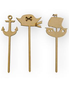 Pick de Madera Piratas 12 cm