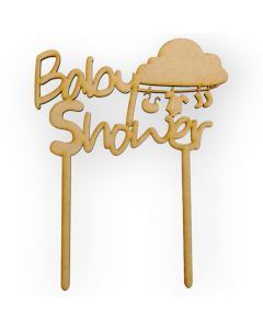 Pick de Madera Baby Shower 15 cm